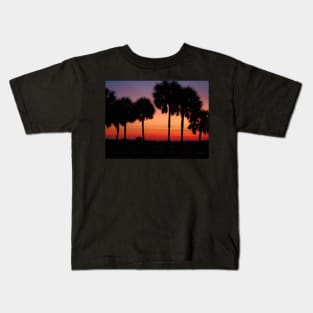 Palm Trees at Sunrise Kids T-Shirt